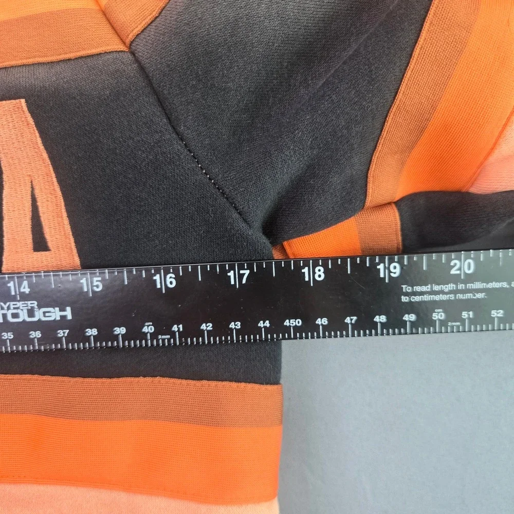 Jordan Hoodie Jumpman Colorblock Pullover Small Orange Black Graphic Fleece 2593